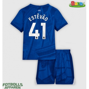 Chelsea Estevao Willian #41 Hemmaställ Barn 2025-26 Kortärmad (+ Korta byxor)